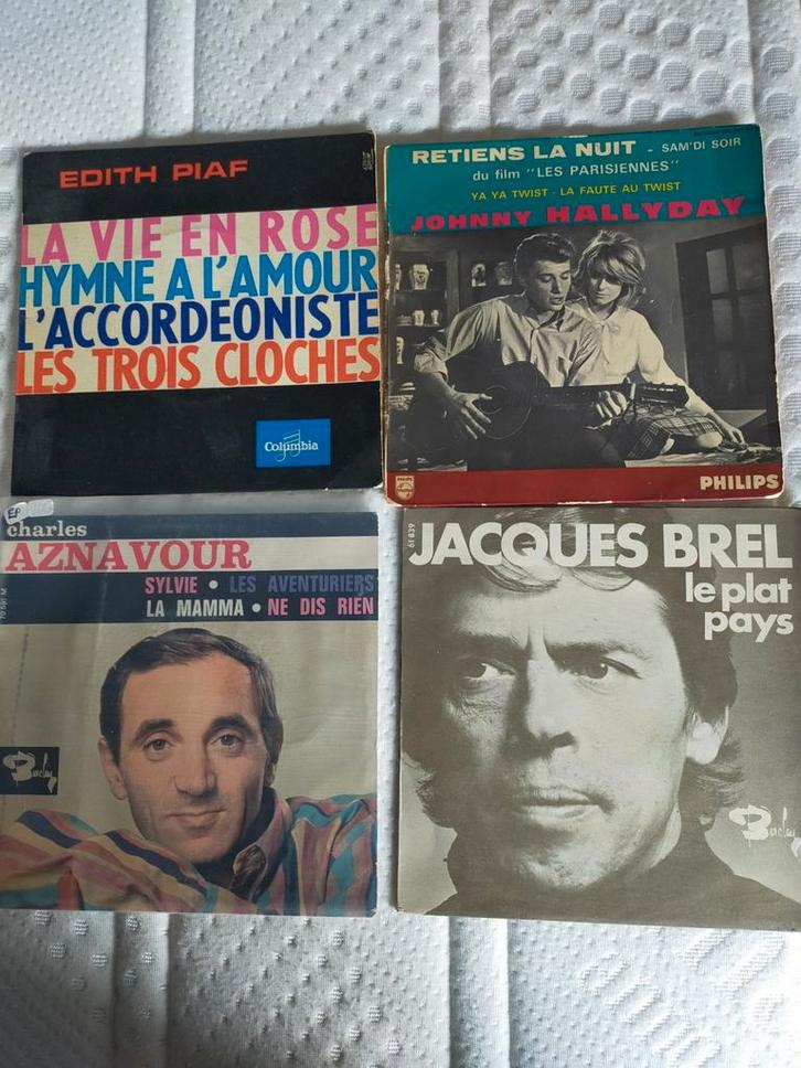 25 Franse chansons, Allen bekende Franse artiesten, Cd's en Dvd's, Vinyl Singles, Zo goed als nieuw, EP, Pop, Ophalen of Verzenden