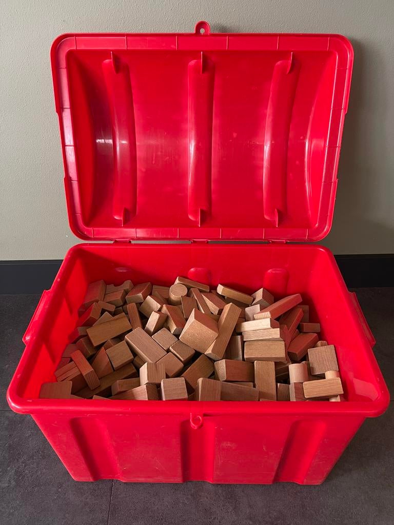 Schatkist met houten blokken, Ophalen, Gebruikt, Overige merken