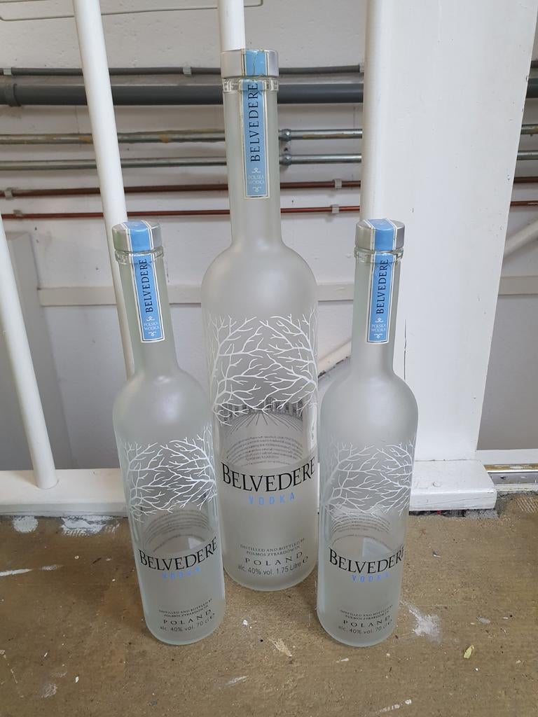 3 belverder flessen, Verzamelen, Wijnen, Ophalen, Frankrijk, Overige typen