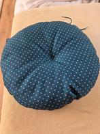 Rond kussen met stippen - Blauw/Wit, Ophalen of Verzenden, Zo goed als nieuw, Blauw, Rond