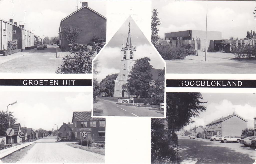 Hoog Blokland. Groeten uit. 5 luik., Verzenden, 1960 tot 1980, Gelopen, Zuid-Holland