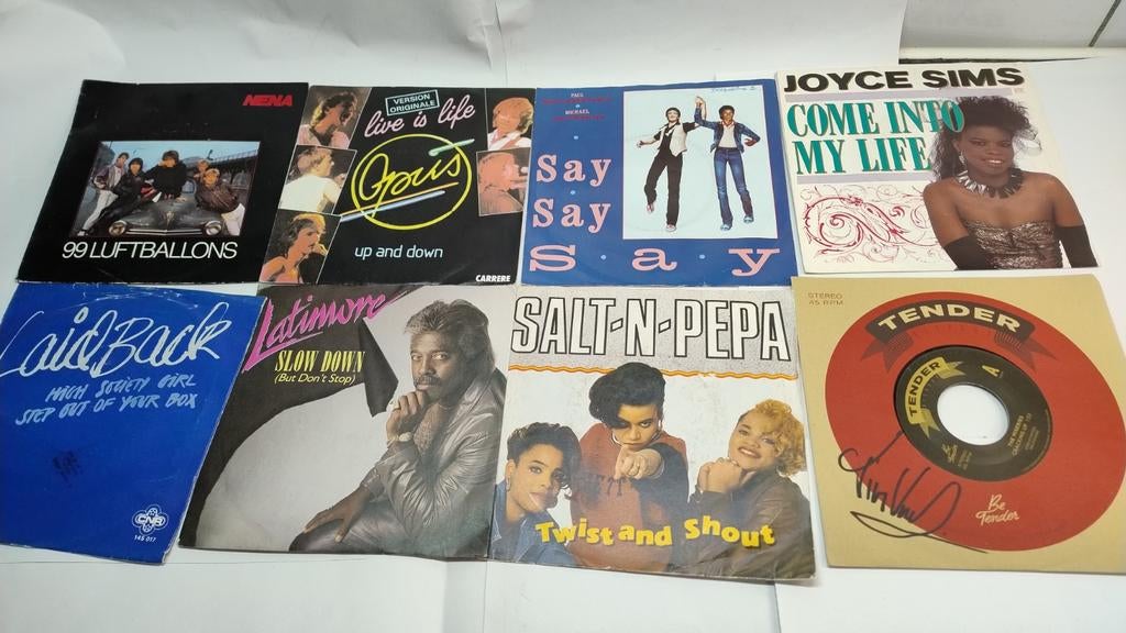Partij vinyl singles, 21 stuks, Ophalen of Verzenden, Gebruikt, Pop