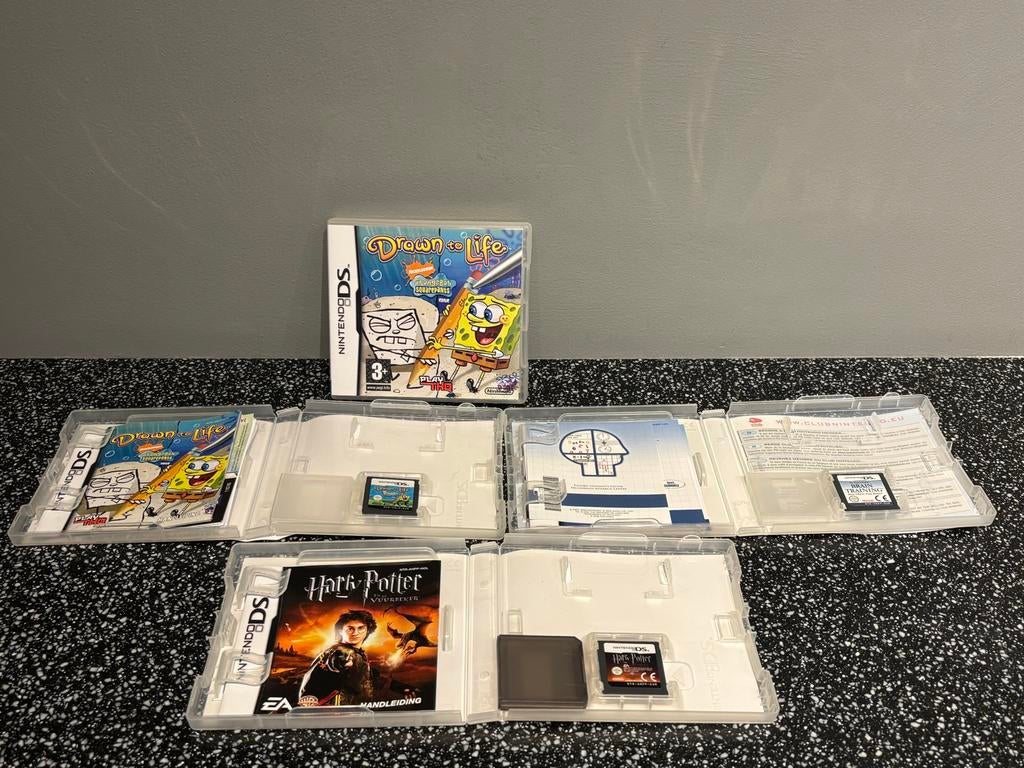 Nintendo DS spellen: Spongebob, Harry Potter, Braintrainer, Gebruikt, Overige genres, 1 speler, Ophalen of Verzenden