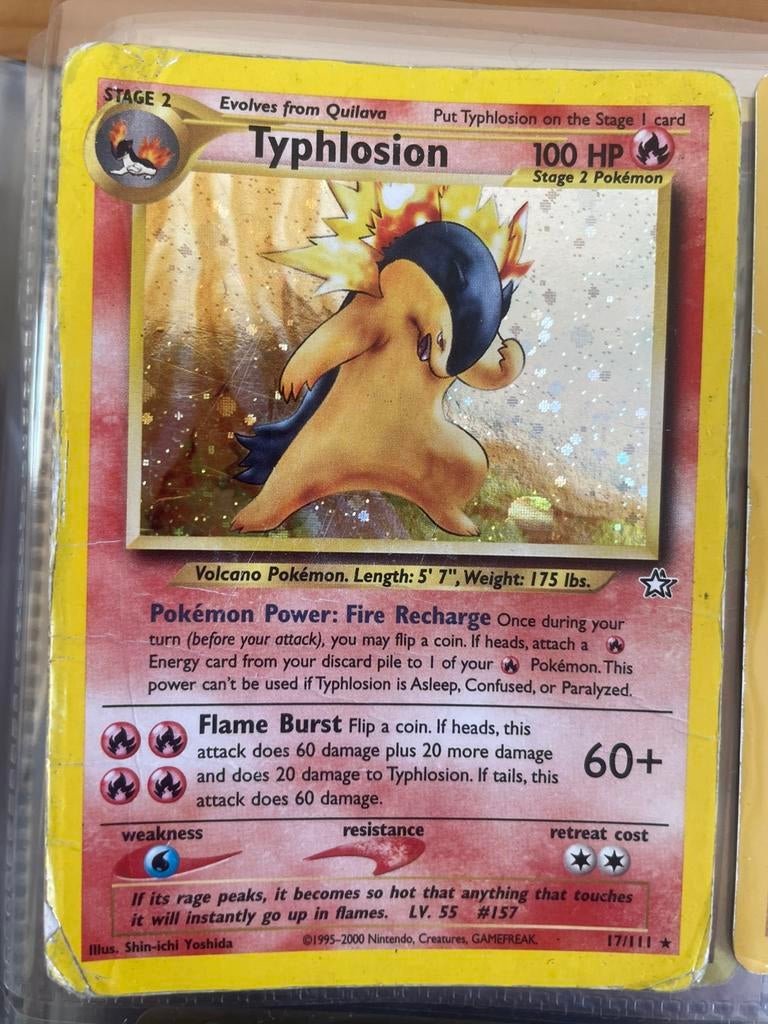 Typhlosion Holo NeoGenesis 17/111, Ophalen of Verzenden, Zo goed als nieuw