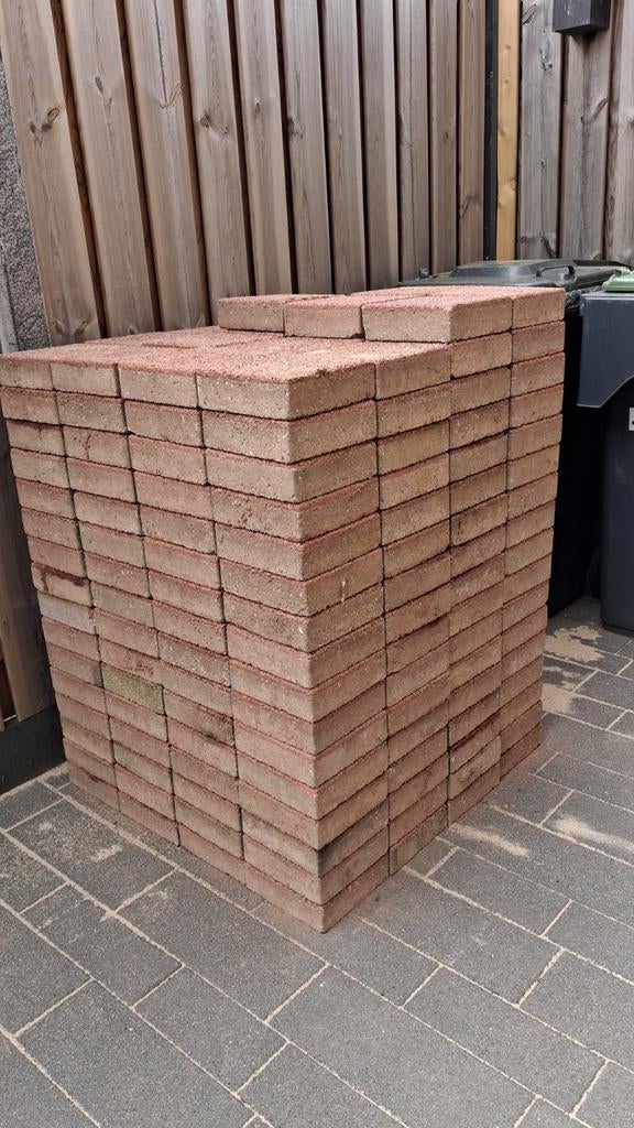 Klinkers 20x20x6 cm - +/- 6 m2 (229 stuks), Tuin en Terras, Tegels en Klinkers, Ophalen, Gebruikt, Beton, Klinkers