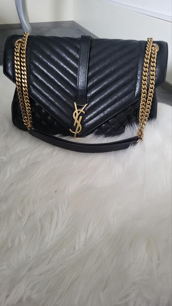 Saint Laurent Envelope medium tas, Ophalen of Verzenden, Zo goed als nieuw, Zwart, Schoudertasje