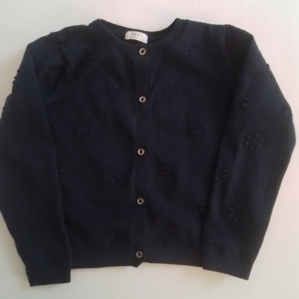 Zgan. donker blauw vestje van Next mt 98, Ophalen of Verzenden, Zo goed als nieuw, Meisje, Trui of Vest