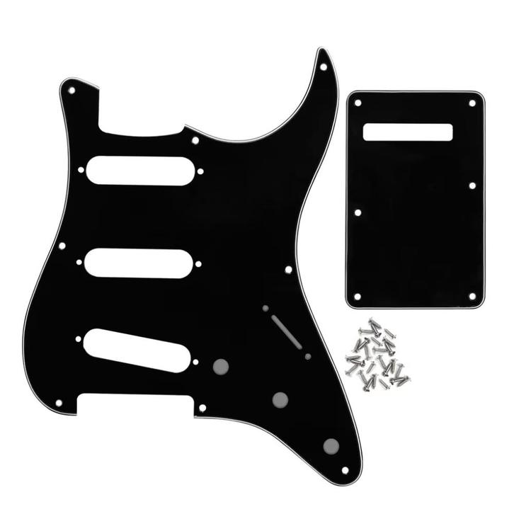 3-laags stratocaster black zwart sss pickguard 8 hole, Muziek en Instrumenten, Instrumenten | Onderdelen, Nieuw, Elektrische gitaar