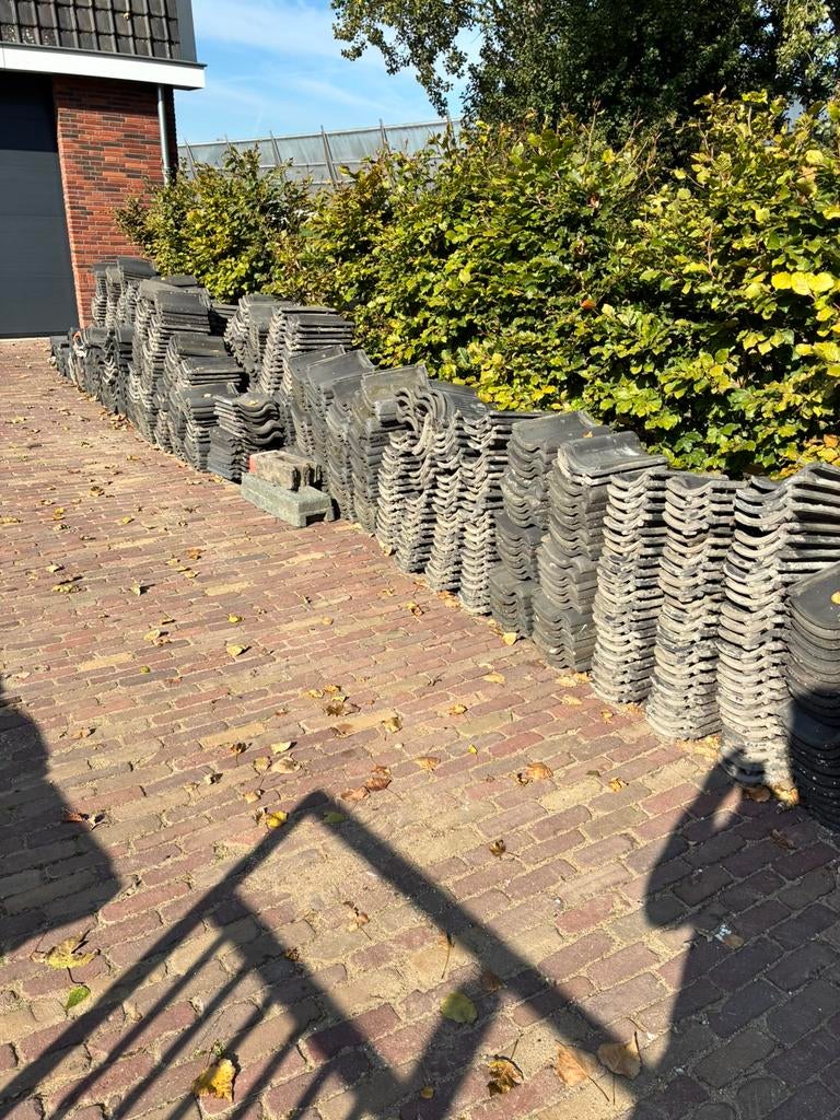 WD&S dakpannen, Ophalen, Gebruikt, Steen of Klei, Blauw