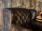 Timothy Oulton leren fauteuil – vintage Chesterfield stijl, Huis en Inrichting, Ophalen of Verzenden, 75 tot 100 cm, Leer