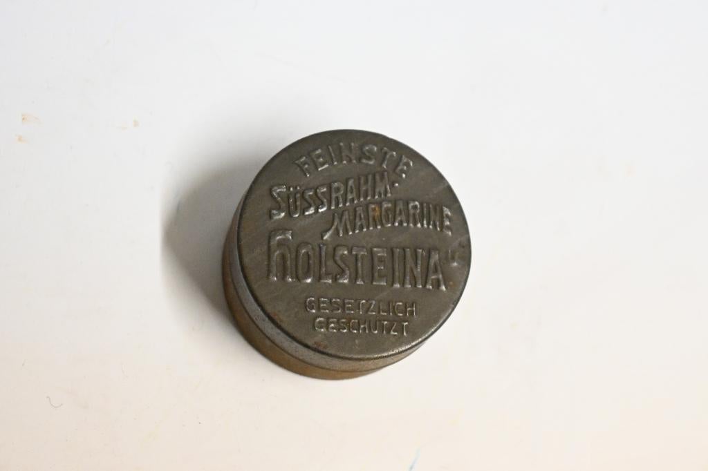 ca 1900 holsteina magarine gratis probe blik duitsland, Verzamelen, Blikken, Ophalen of Verzenden, Gebruikt, Overige