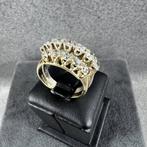 Gouden ring | 14K | 5,41gr | rijring bicolor | 404081, Ophalen of Verzenden, Zo goed als nieuw, 17 tot 18, Dame