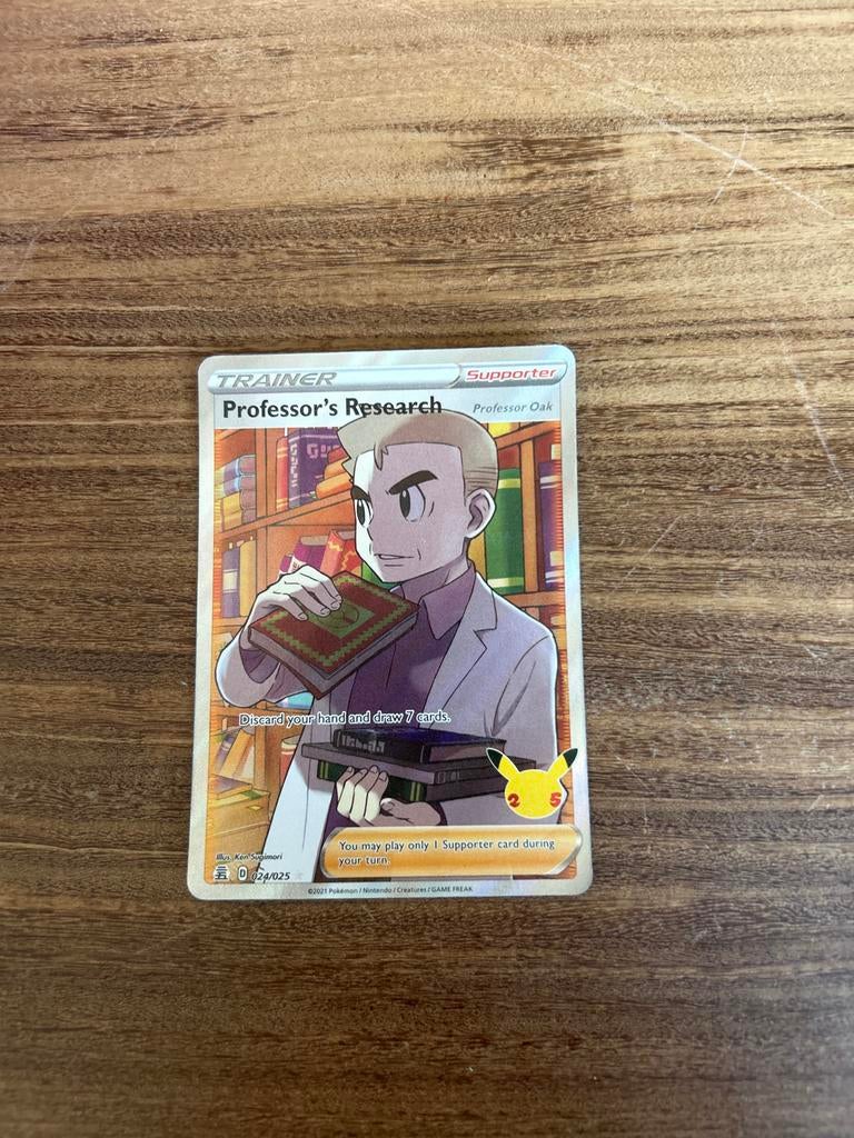 Professor's Research Pokémon kaart, Ophalen of Verzenden, Gebruikt, Losse kaart, Foil
