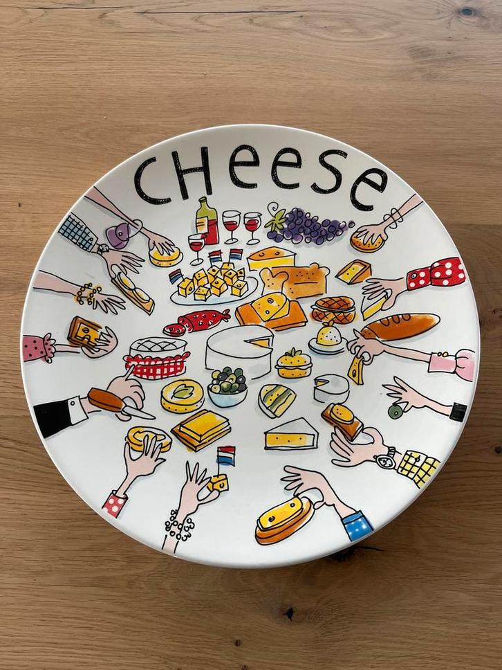 Blond Amsterdam Kaas Bord - "Cheese" Design, Huis en Inrichting, Keuken | Servies, Zo goed als nieuw, Bord(en), Blond Amsterdam