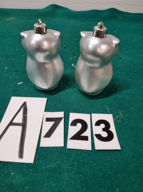 kerst hangers uiltjes grijs kunststof [a723], Diversen, Kerst, Ophalen of Verzenden, 'T Olde Gre-j, Info@toldegrej.nl, Endepoelstraat 20f Didam