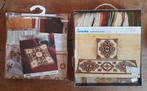 2 vintage retro borduurstramien pakketten kussen tafeloper, Verzenden, Nieuw, Handborduren, Borduurpakket