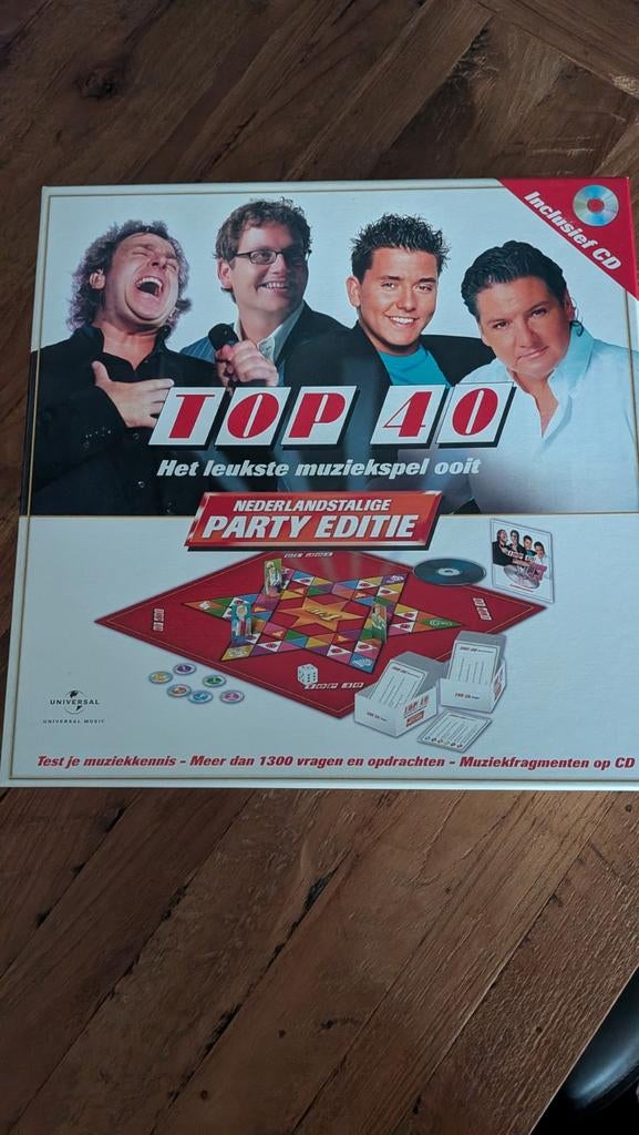 Top 40 Party Editie Muziekspel met CD, Hobby en Vrije tijd, Gezelschapsspellen | Bordspellen, Vijf spelers of meer, Ophalen of Verzenden