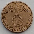 5 Reichspfennig 1937J Nazi Duitsland Oude Munt WO2 Swastika, Verzamelen, Ophalen of Verzenden