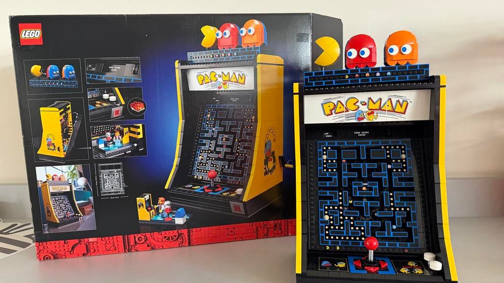 Lego Pac-Man Arcade (10323) - 1x gebouwd, met doos, Lego, Ophalen of Verzenden, Zo goed als nieuw, Compleet