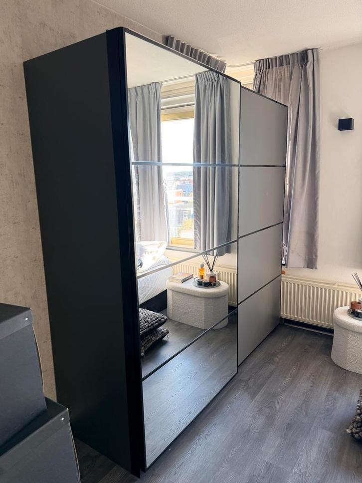 IKEA Pax Kast 200x200 Donkergrijs met Laden en Planken, Huis en Inrichting, Kasten | Kledingkasten, Gebruikt, 200 cm of meer, 200 cm of meer