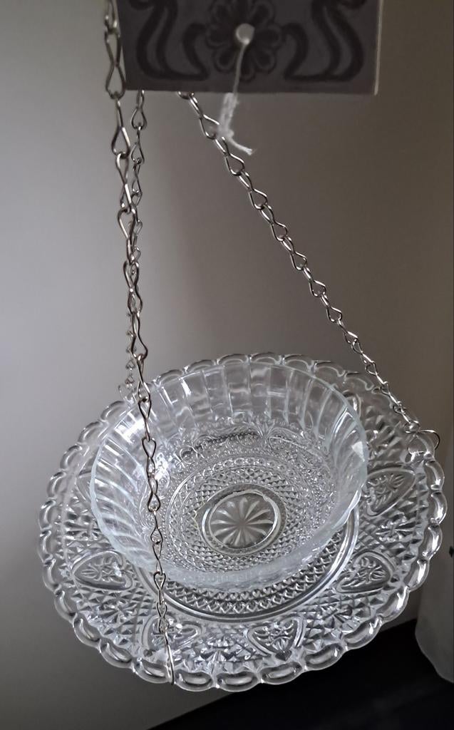 Vogelvoerbakje glas., Tuin en Terras, Ophalen of Verzenden