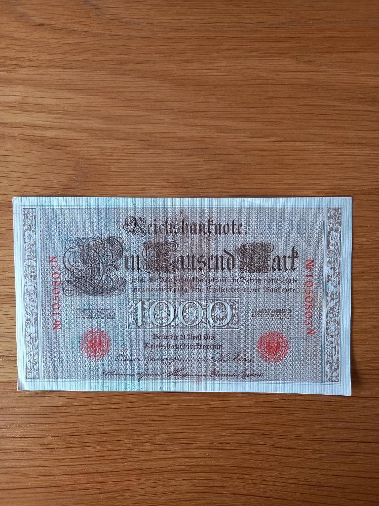 Reichsbanknote 1000 Mark, Ophalen of Verzenden, Duitsland, Los biljet