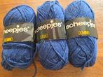 Scheepjes Domino 3 bollen blauw, Ophalen of Verzenden, Zo goed als nieuw, Breien of Haken, Wol of Garen