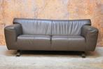 IZG Staat bruine leren Label Santiago design bank, Label, Design, 150 tot 200 cm, Tweepersoons