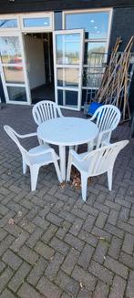 Tuinset tafel plus 4 stoelen, Tuin en Terras, Zo goed als nieuw, Ophalen