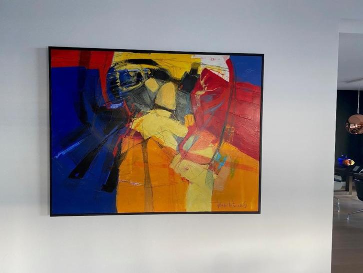 Modern schilderij Zonnekoning van Frank Lejeune, Antiek en Kunst, Kunst | Schilderijen | Modern, Ophalen