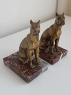 art deco Franse boekensteunen met Deense Dogs honden, Ophalen of Verzenden