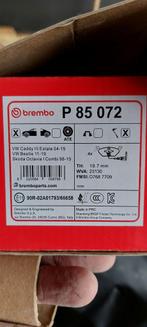 Brembo Remblokken P 85 072 - VW/Skoda Vooras - Nieuw, Ophalen of Verzenden, Nieuw, Volkswagen