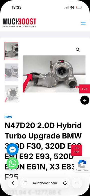 BMW N47D20C Stage 3 hybrid turbo MuchBoost beschikbaar voor biedingen
