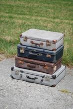 Vintage koffers (4), Ophalen, Overige materialen, Gebruikt, 50 tot 60 cm