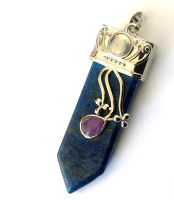 Lapis Lazuli Amethist / Opalite zwaard hanger ketting hanger beschikbaar voor biedingen