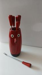 Vintage Fondue Vork Set met Houder, Ophalen of Verzenden