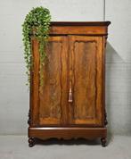 Antieke Biedermeier meidenkast vintage linnenkast demontabel, Ophalen of Verzenden