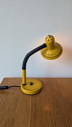 Vintage Retro Yellow & Black Desk Lamp - 70's 80's Design, Ophalen of Verzenden, Gebruikt, Minder dan 50 cm