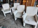 Fauteuil op parketwieltjes, Huis en Inrichting, Fauteuils, Ophalen, Gebruikt, 75 tot 100 cm, Stof