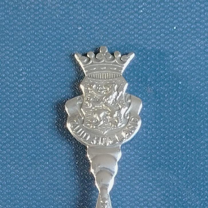 verzilverd lepeltje wapen provincie Zuid Holland (ARTI 90), Antiek en Kunst, Antiek | Bestek, Ophalen of Verzenden