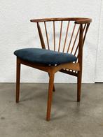 Vier Vintage Deense Eetkamerstoelen, Helge Sibast No 6, 1950, Huis en Inrichting, Hout, Gebruikt, Bruin, Sibast Møbelfabrik