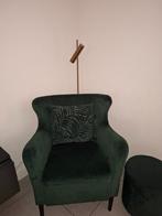 Fauteuil en bijbehorende poef, Huis en Inrichting, Fauteuils, Ophalen, Gebruikt, Minder dan 75 cm, Fauteuil