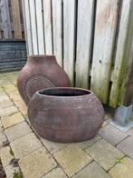 Mooie Bloempotten Set - Aardewerk, Tuin en Terras, Bloempotten, 25 tot 40 cm, Gebruikt, Rond, Binnen