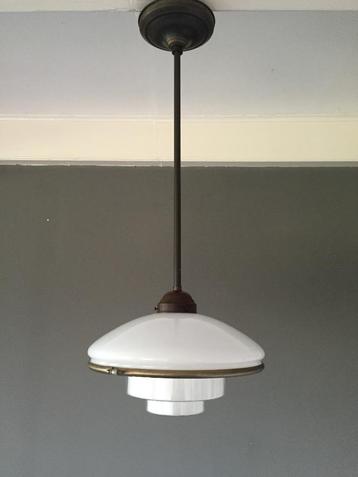 Vintage C.F. Otto Müller Art Deco hanglamp Sistrah jaren 30