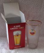 Amstel Vaasje Bierglas met Doos en naam, Verzamelen, Biermerken, Ophalen of Verzenden, Nieuw, Glas of Glazen, Amstel