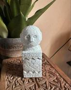 Totem ornament van steen - stoneman beeldje - wit, Ophalen of Verzenden, Zo goed als nieuw, Dier