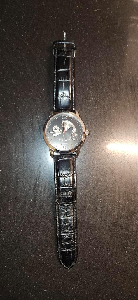 Stührling Heren Polshorloge, Sieraden, Tassen en Uiterlijk, Horloges | Heren, Gebruikt, Polshorloge, Overige merken, Staal, Leer