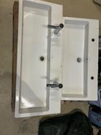 Badkamer wastafel met spiegel incl. verlichting, Ophalen, Gebruikt, Chroom, Wastafel