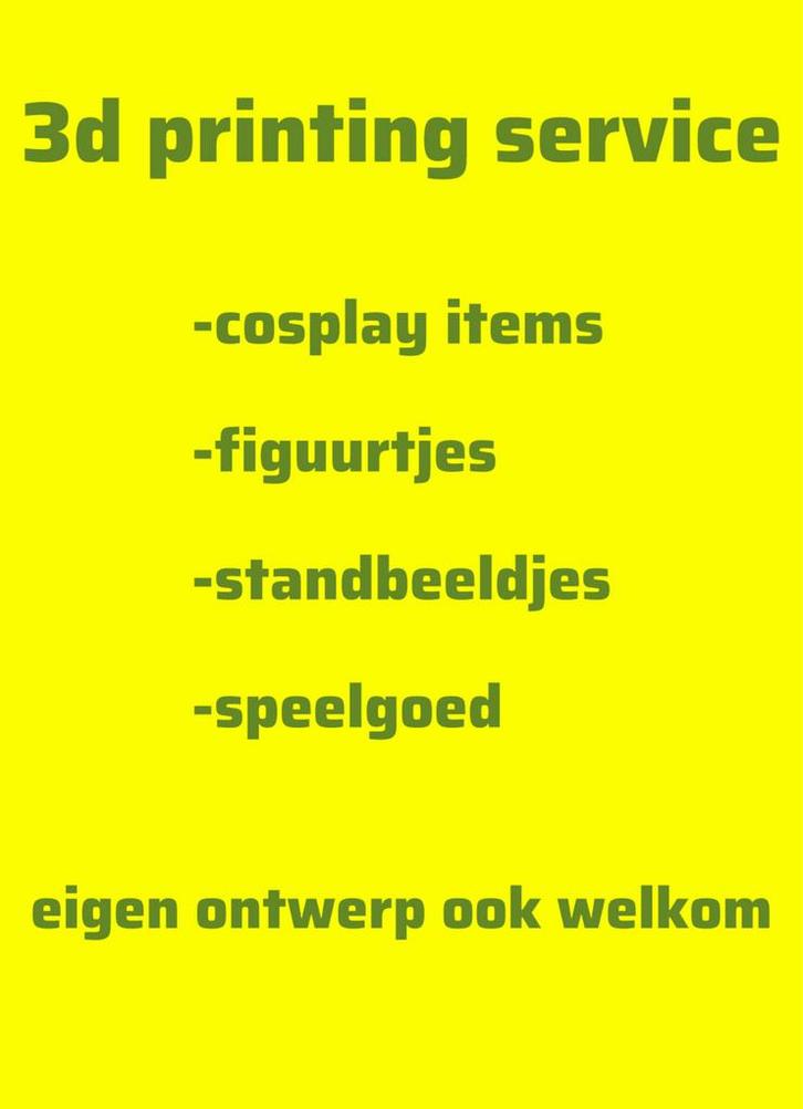 3D Printing Services - Print jouw benodigdheden!, Computers en Software, 3D Printers, Nieuw, Ophalen of Verzenden