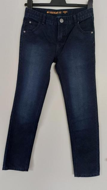NIEUW Hema spijkerbroek donkerblauw regular fit mt. 158  beschikbaar voor biedingen